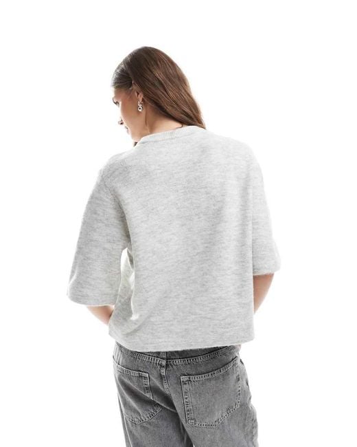 ONLY Gray Short Sleeve Knitted Cardigan
