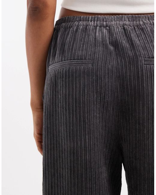 Asos design tall - pantalon en velours côtelé à enfiler ASOS en coloris Gray
