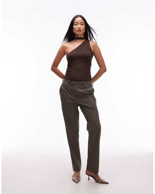 Mango Black Neck Detail Asymmetric Top