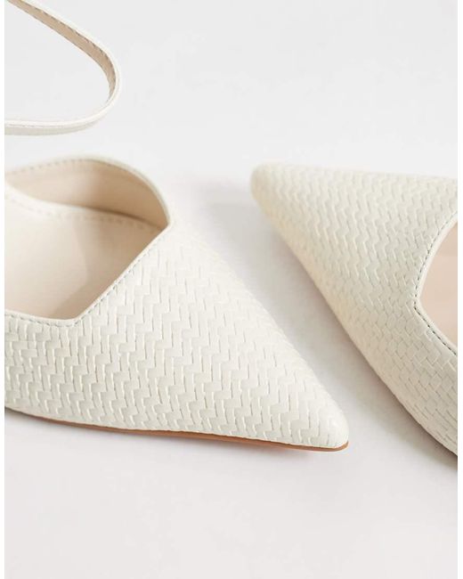 SIMMI White Simmi London Nella Woven Heeled Shoes