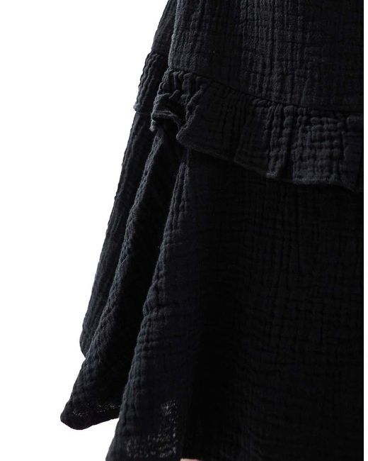 New Look Black Tiered Mini Sundress