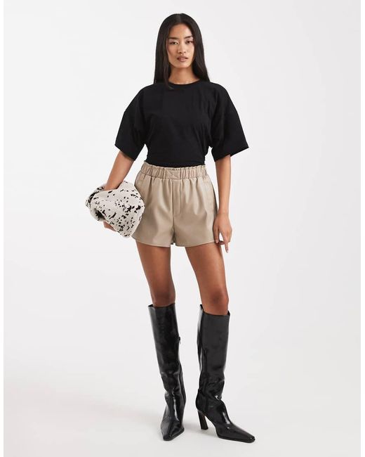 WeWoreWhat Black Cinched Waist T-Shirt Bodysuit