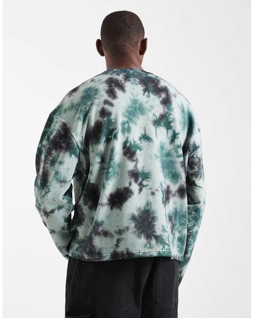 Redefined Rebel Green Boxy Sweatshirt for men