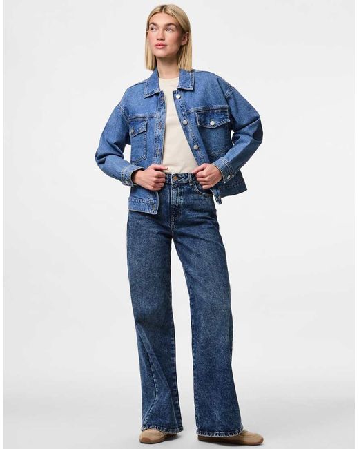 Pieces Denim Jack in het Blue
