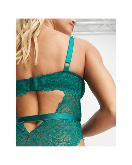 ASOS Green – fuller bust – sienna – bügel-body aus spitze