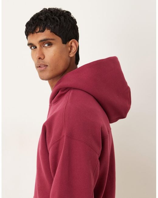 Abercrombie & Fitch – essential – kapuzenpullover in Red für Herren
