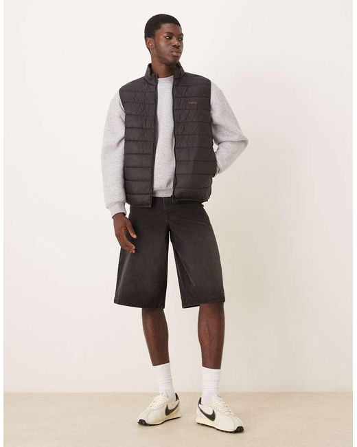 Barbour Gray Bretby Puffer Gilet for men