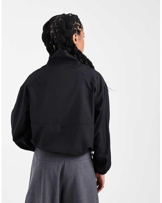 4th & Reckless Blue Exclusive Water Repellent Zip Through Funnel Neck toggle Detail Pullover Jacket