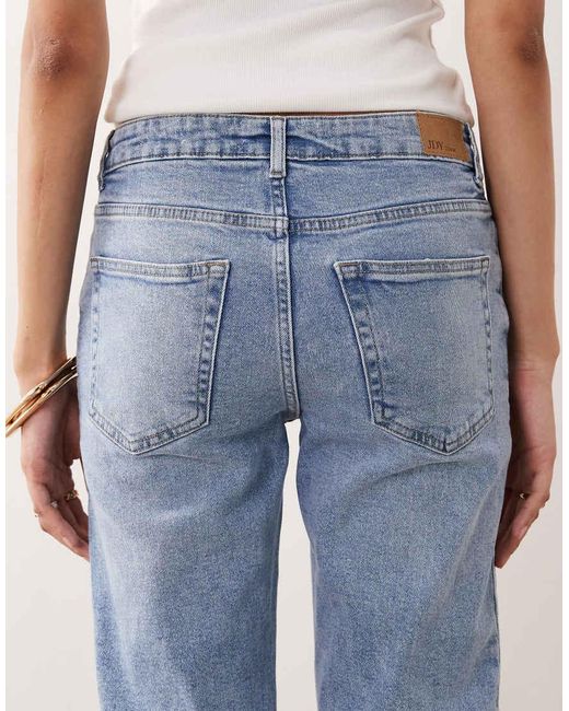 JDY Tall Blue Lullu High Waist Straight Leg Jeans