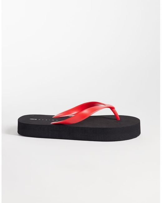 ASOS Red Flavio Flip Flops
