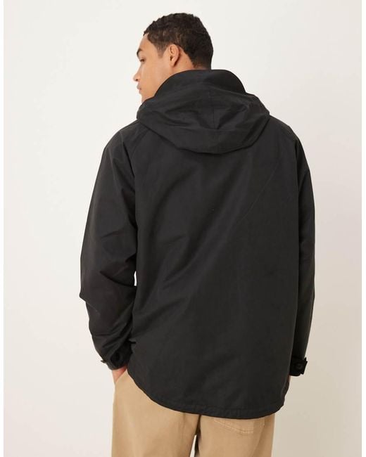 Barbour Black Re-Engineered Hooded Wading Spey Showerproof Jacket for men