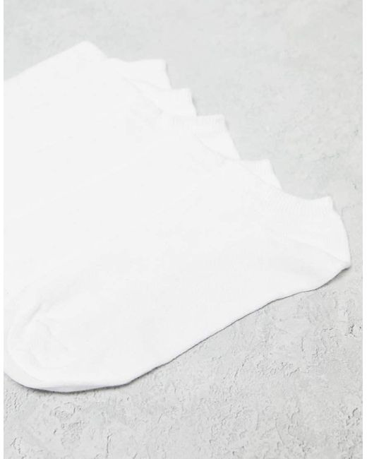 ASOS White 5 Pack Trainer Socks