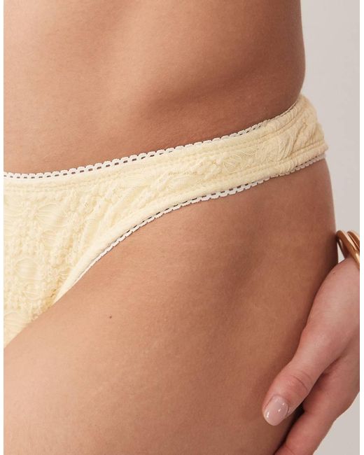 Dippin' Daisy's Brown Dippin Daisys High Leg Bikini Bottom With Picot Trim