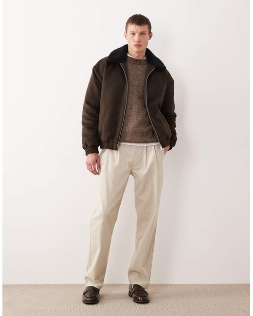 ASOS Black Harrington for men