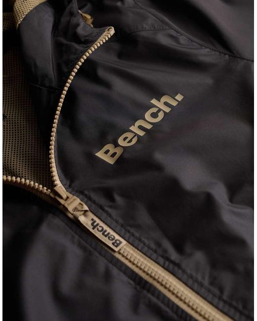 Bench x Superdry & Co Blue Hooded Shell Bomber Jacket