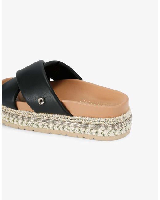 Carvela Kurt Geiger Black Fascino Flatform Flat Shoes