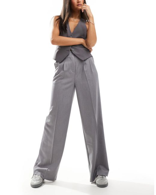Pantalon large ajusté - clair New Look en coloris Gray