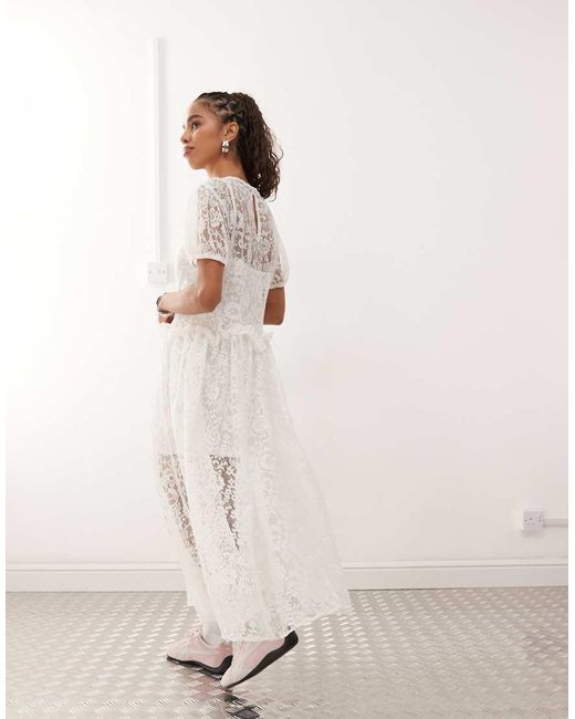 slim fit dress slacks Tiered Lace Trim Dress-Festival Pink Ditsy Rose