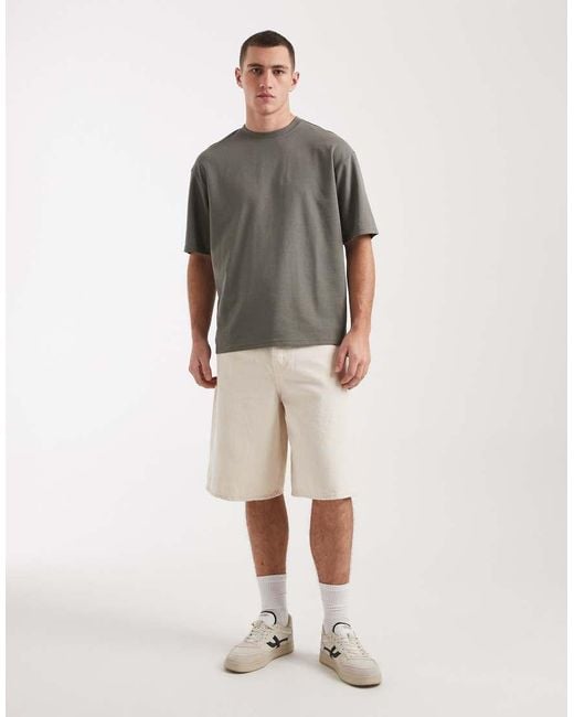 Only & Sons Gray Relaxed Fit Airflex Breathable T-shirt for men