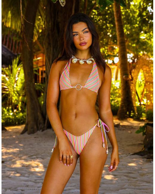 Kulani Kinis Natural Sunshine Sorbet Ring Halter Bikini Top