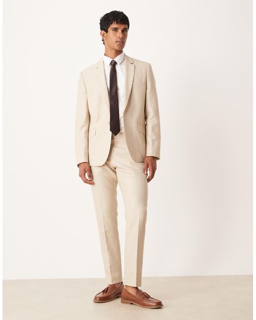 ASOS Natural Slim Suit Jacket for men