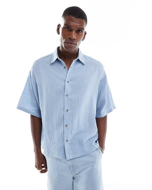 Camicia Regular Fit di ASOS in Blue da Uomo