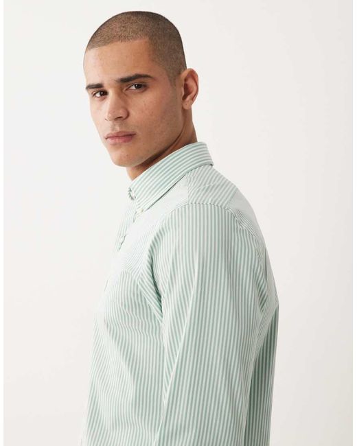 Polo Ralph Lauren Gray Icon Logo Striped Shirt for men