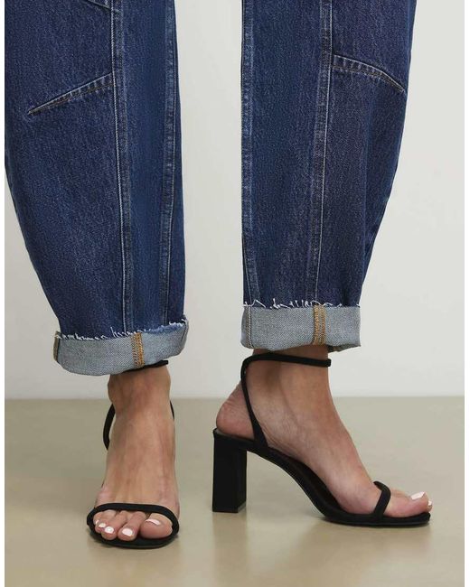 River Island White Barely There Heeled Sandals