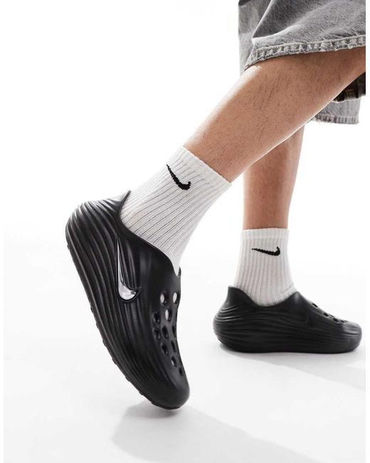Nike Black Reactx Rejuven8 Clogs for men