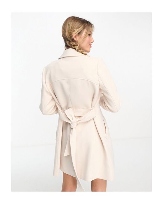 Forever New Formal Wrap Short Coat in White Lyst Australia