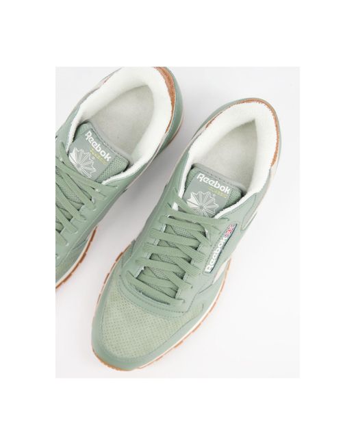 Reebok Leer Classics - Leren Sneakers in het Groen voor heren - Lyst