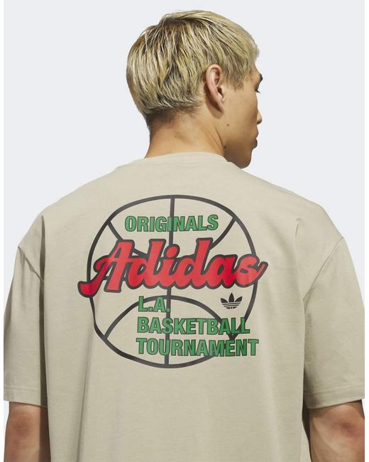 Adidas Originals Natural Originals Basketball Tournament Tee