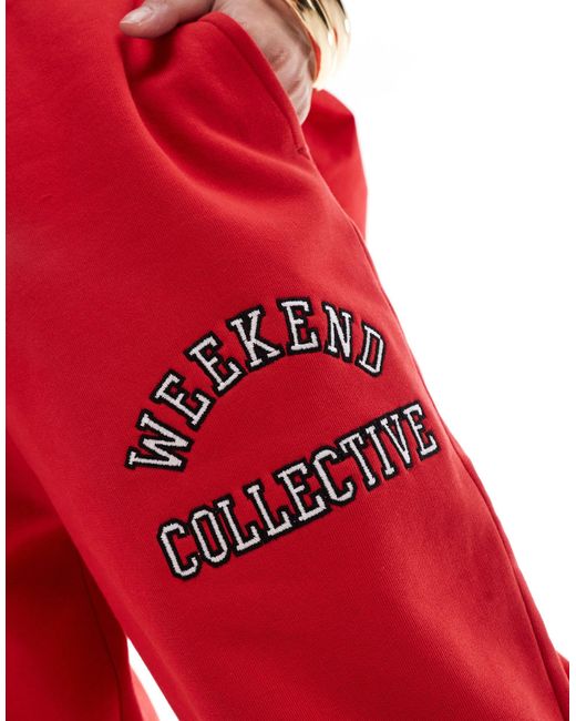 Asos design - weekend collective - pantalon ASOS en coloris Red
