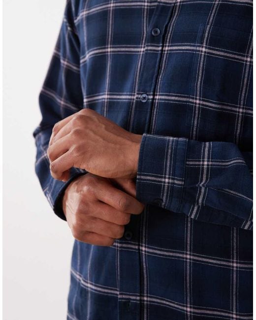 Boss Blue Rickert Checked Shirt for men