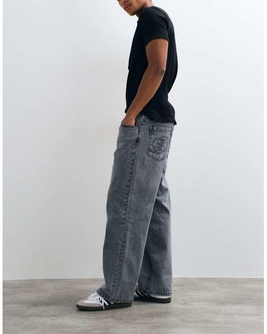 Prohibited Blue Relaxed Fit Jeans for men