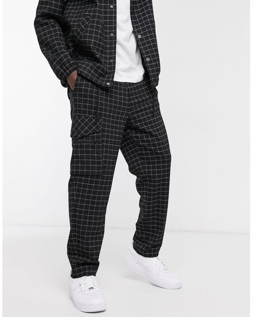 black and white check co ord