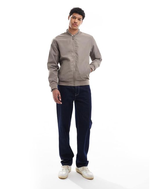 Brave Soul Gray Bomber Jacket for men