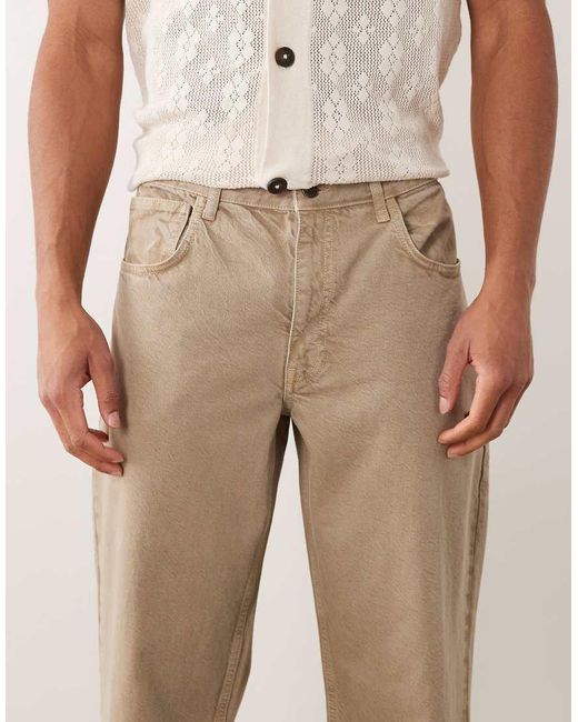 ASOS Natural Straight Jeans for men