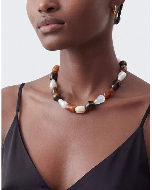 TOPSHOP White Bead Necklace