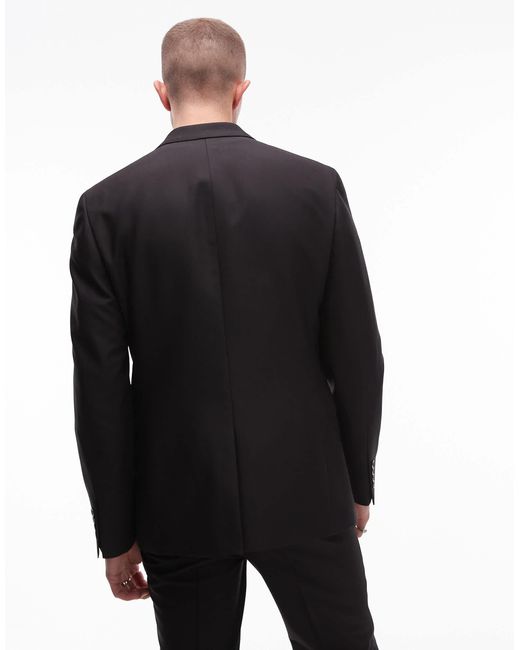 Topman Black Skinny Suit Jacket for men