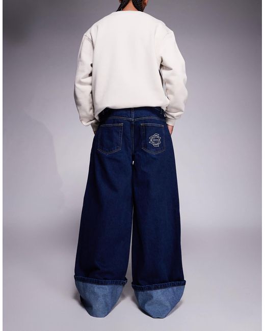 Courtside Blue Oversized Jeans for men