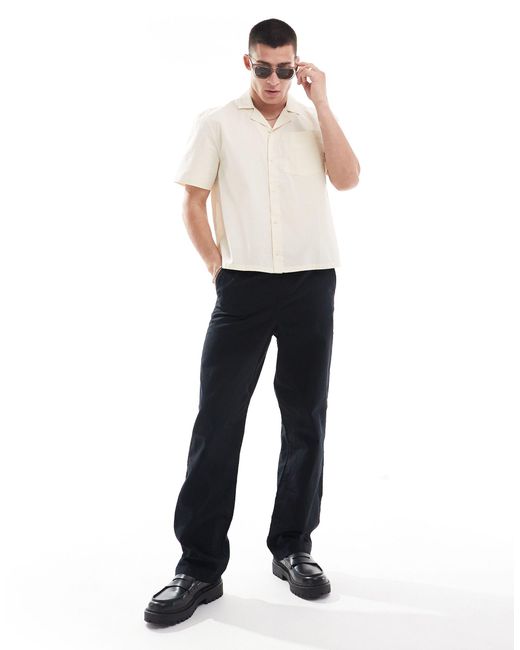 Chemise courte coupe carrée à manches courtes - sable Hollister pour homme en coloris Natural