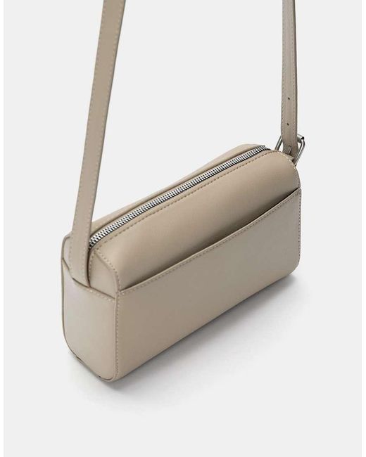 Borsa A Tracolla Écru Con Tasca di Pull&Bear in Natural da Uomo