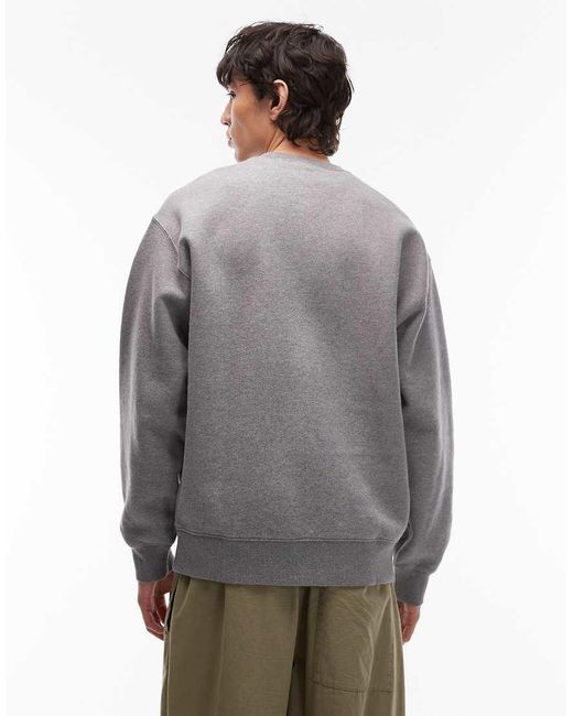 Carhartt Gray Big School Oversized Sweatshirt for men