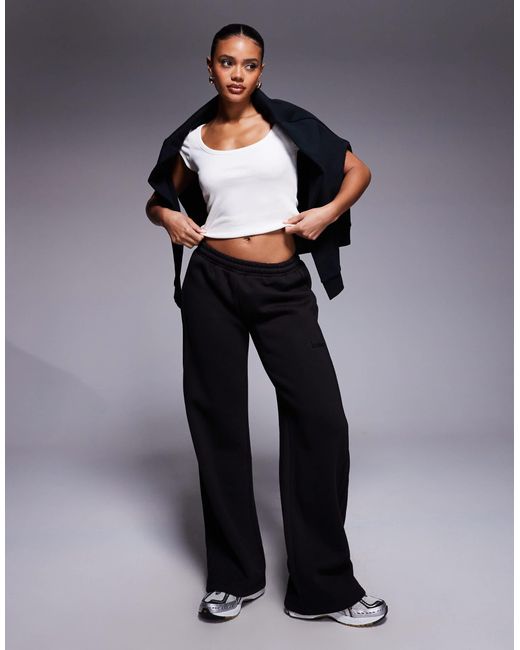 Kaiia Blue Exclusive Cotton Rich Pintuck Side Seam Detail Wide Leg joggers