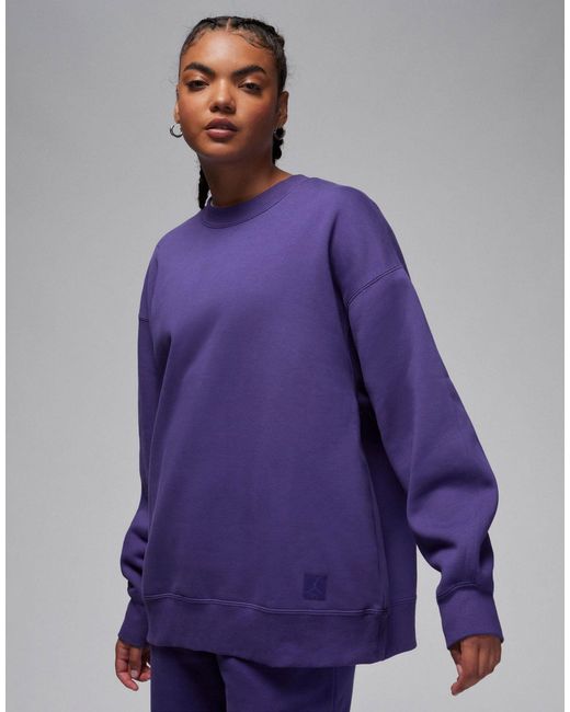 Nike Purple Flight Fleece Crewneck Sweatshirt