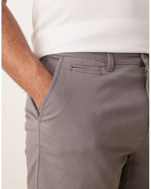 Pantalon chino ajusté - foncé New Look pour homme en coloris Natural