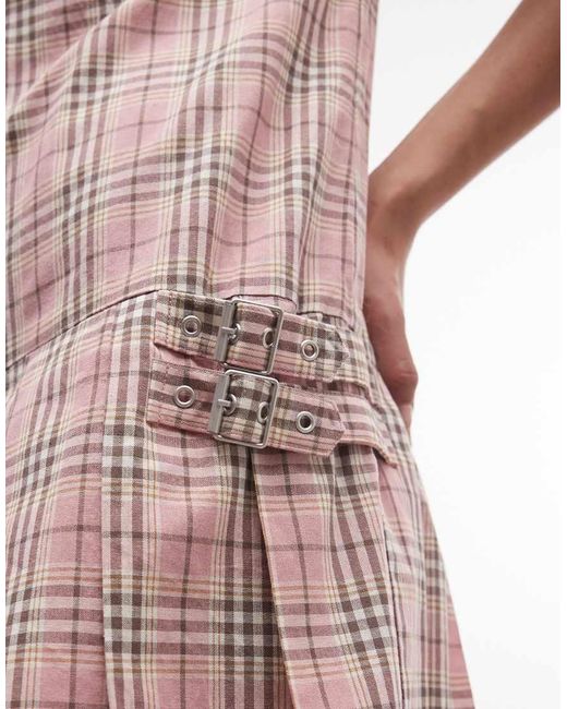 The Ragged Priest Pink Pleated Mini Shirt Dress