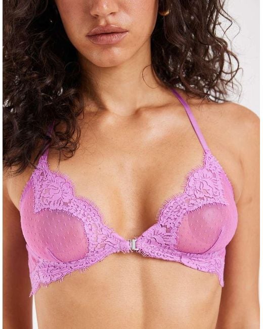 Free People Purple Fione Demi Underwire