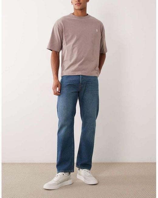Jack & Jones Blue Chris Straight Fit Jeans for men